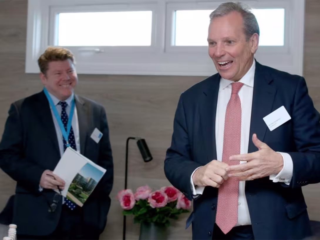 Nick Sanderson at the groundbreaking ceremony